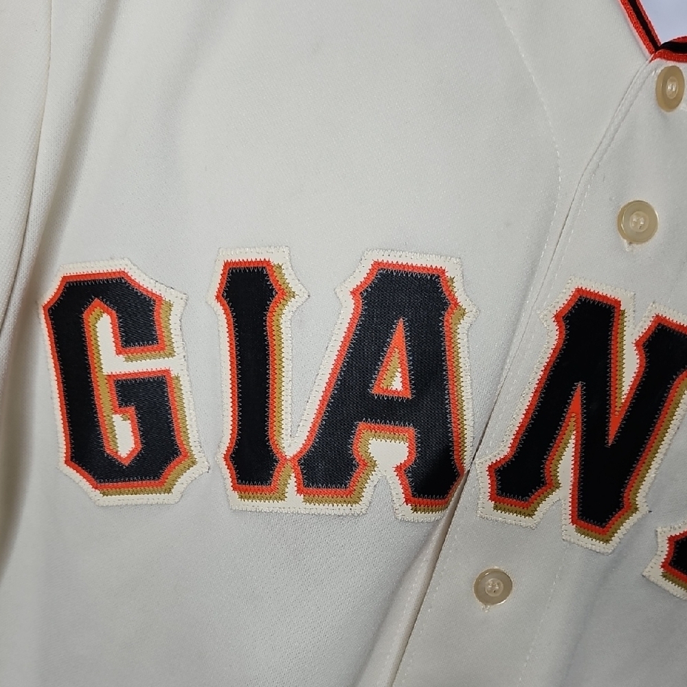 Majestic Black Label Buster Posey Button Down Embroidered 2012 SF Giants Jersey - Picture 5 of 15